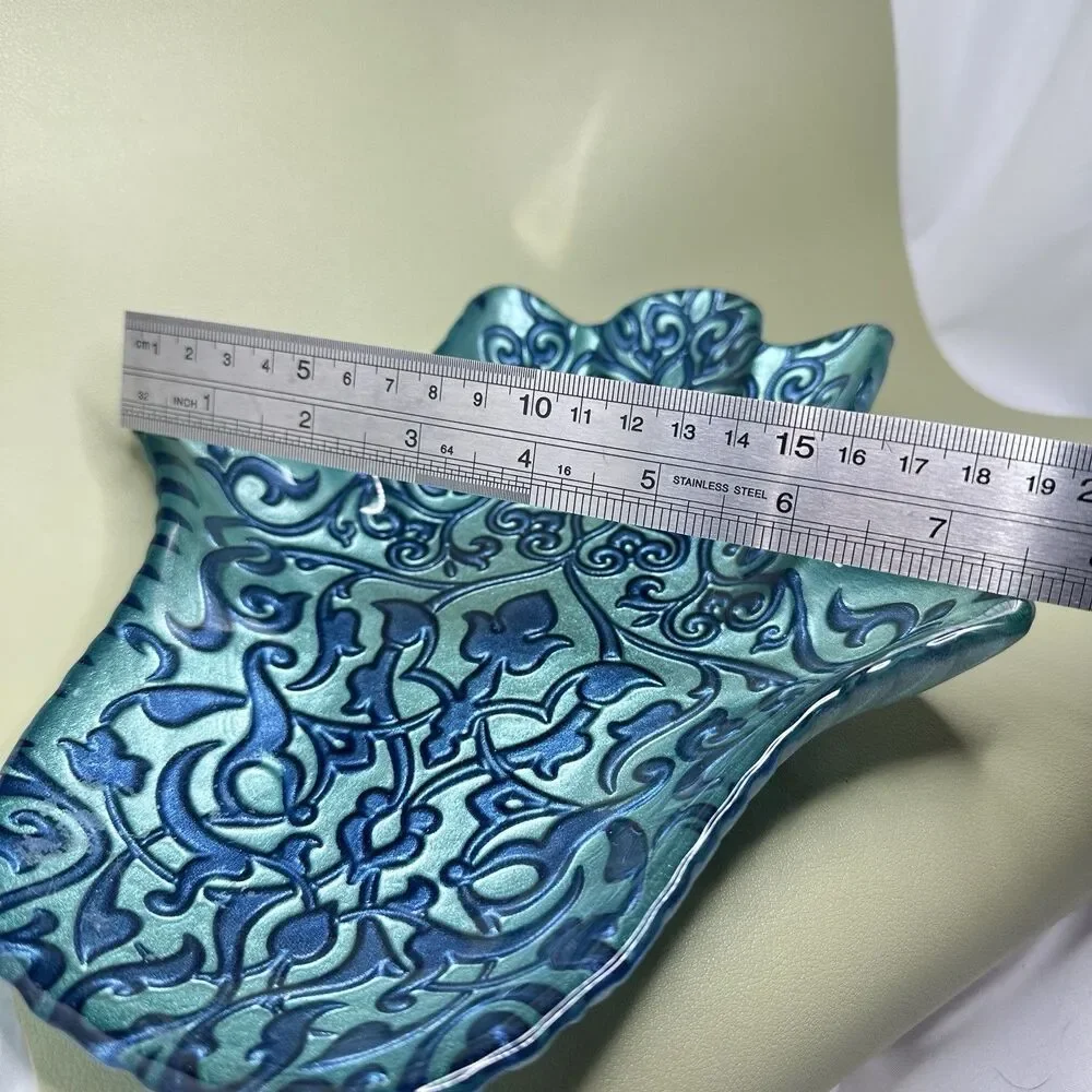 Hamsa Evil Eye Blessing Dish Bowl Platter Trinket Spiritual  Boho Bohemian Keys